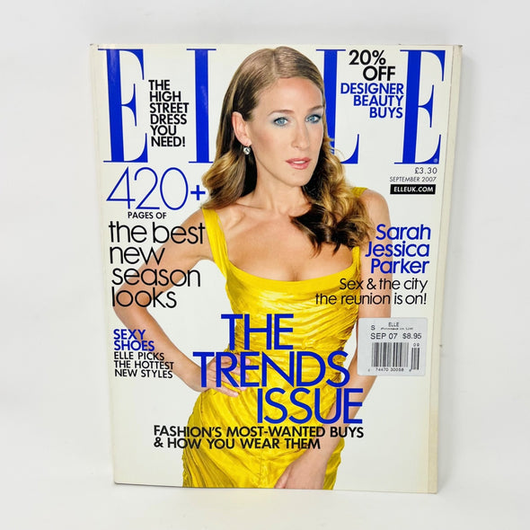 ELLE UK Magazine Sarah Jessica Parker September 2007 Vintage British Fashion