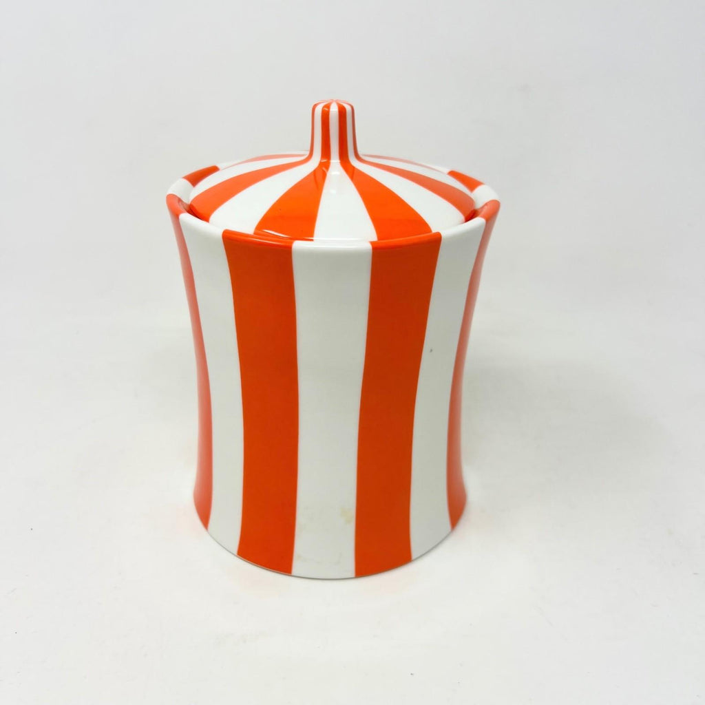 Jonathan Adler Vice GANJ A Canister - Orange & White Stripe jar
