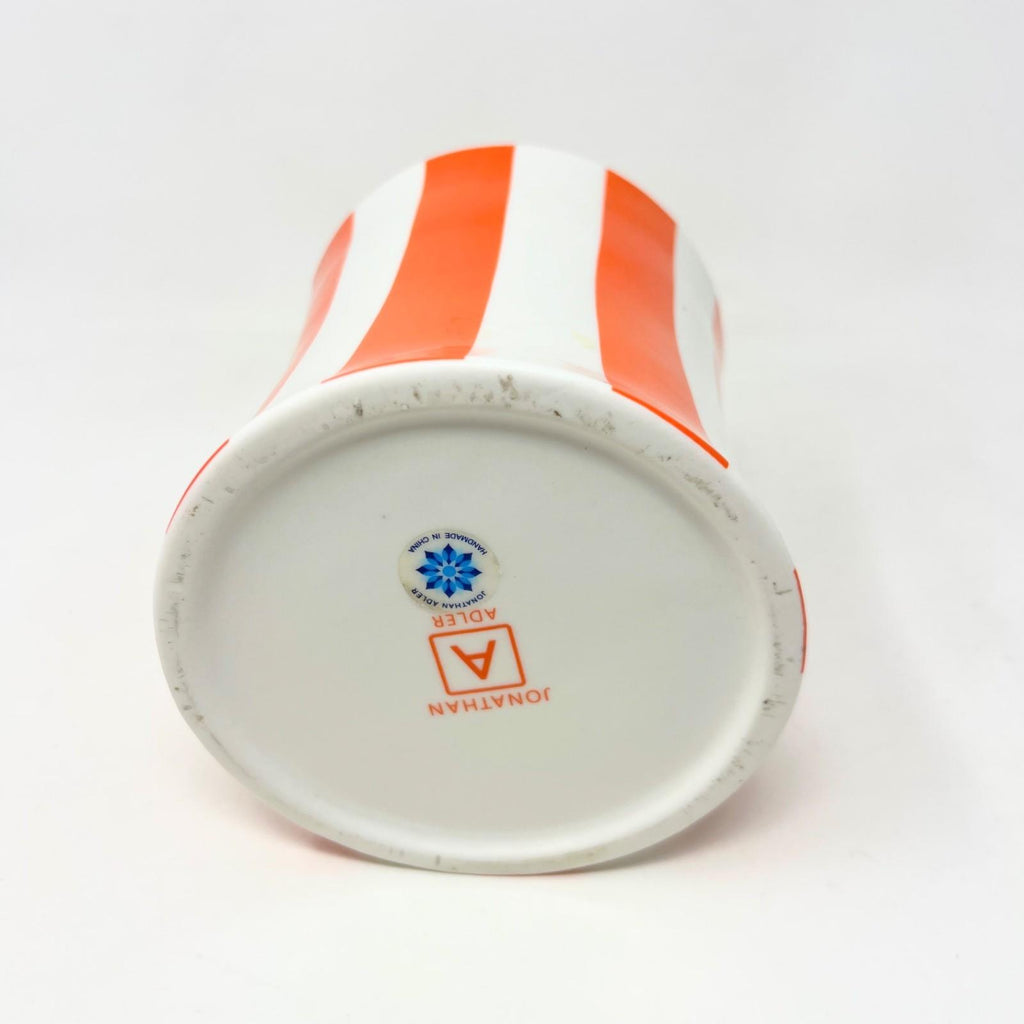 Jonathan Adler Vice GANJ A Canister - Orange & White Stripe jar