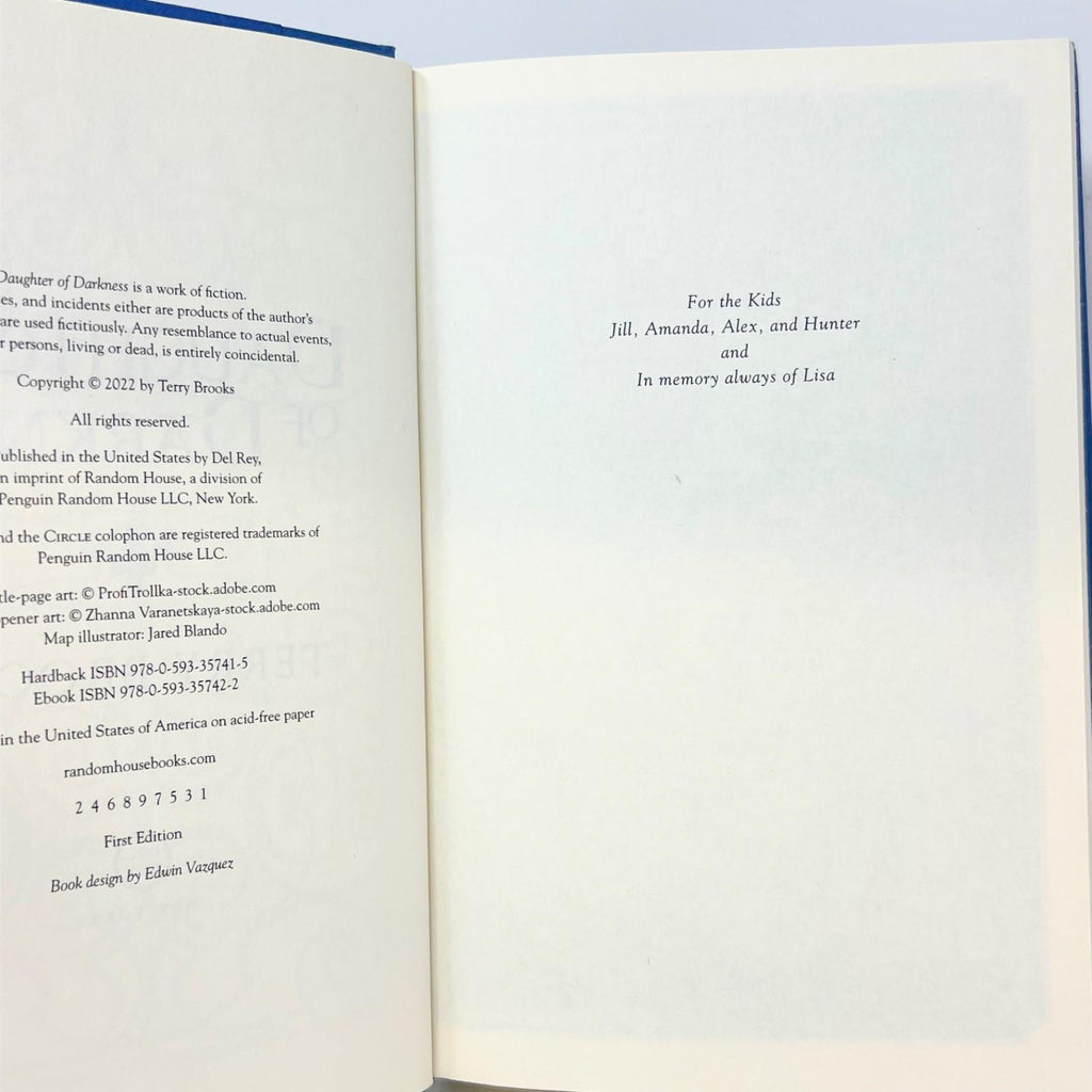 Daughter of Darkness Hardcover Terry Brooks 1st print