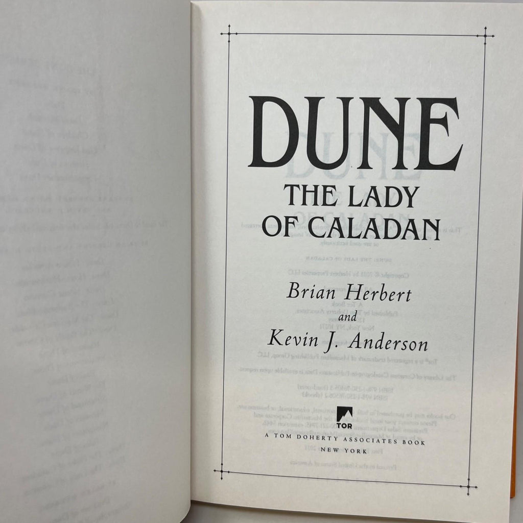 2021 Dune: The Lady of Caladan First Edition
