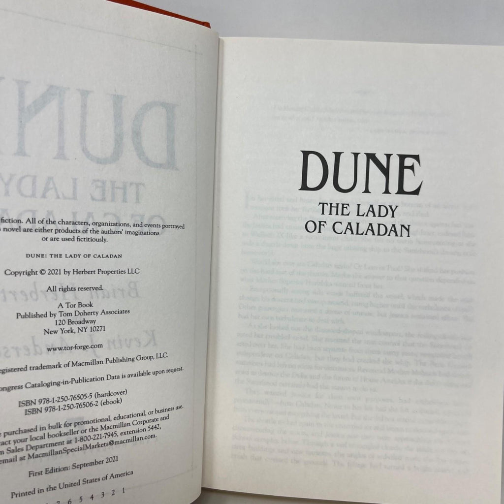2021 Dune: The Lady of Caladan First Edition