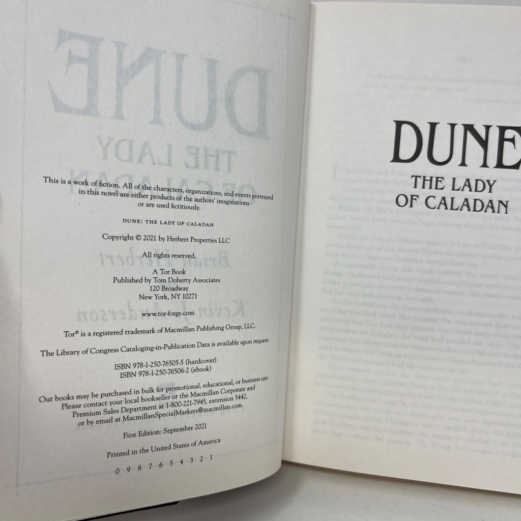 2021 Dune: The Lady of Caladan First Edition