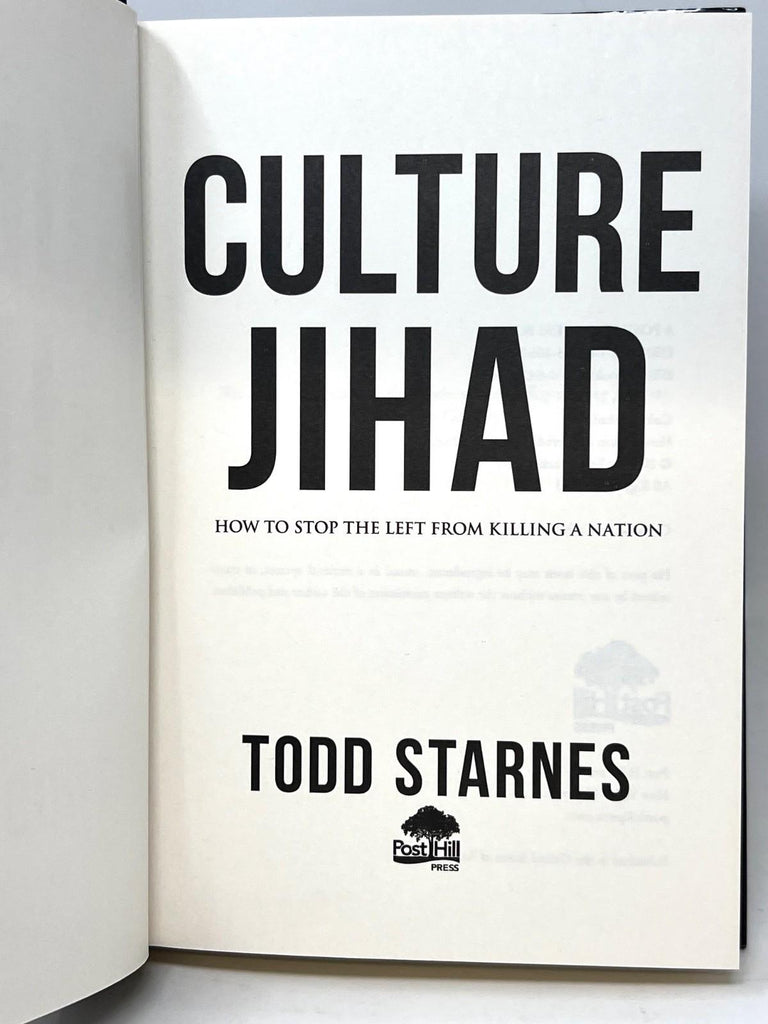 Culture Jihad: How to Stop the Left- 9781642931662, hardcover, Todd Starnes, new