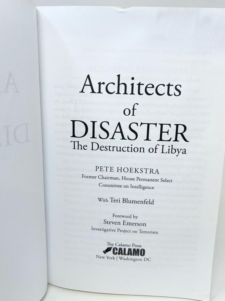 Architects of Disaster: The Destruction of Libya Paperback or Softback