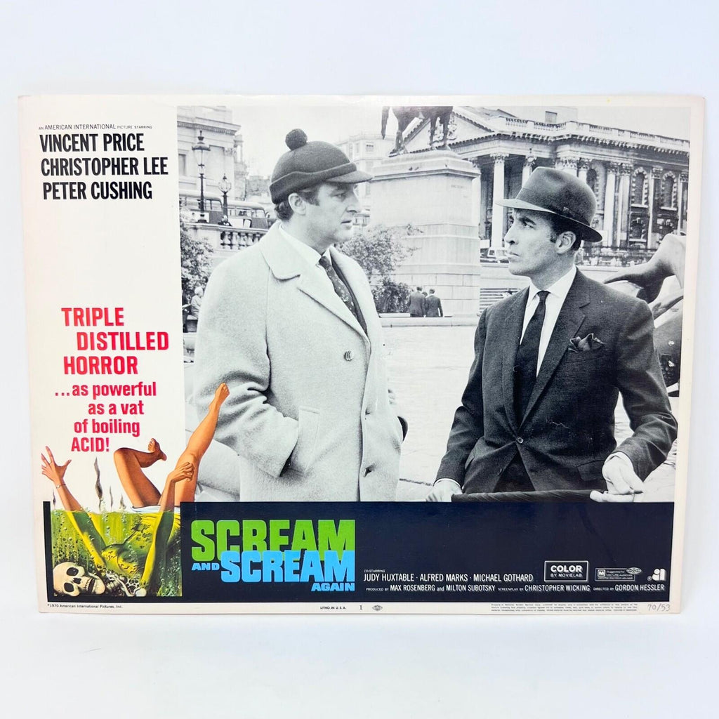 1970 Scream and Scream Again Original Movie Lobby Card 70/53 No.1