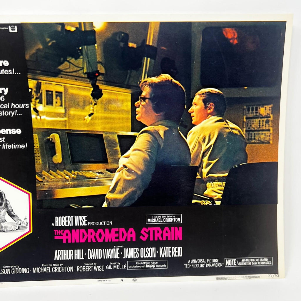 1971 The Andromeda Strain Collectible movie Lobby Card  No. 7