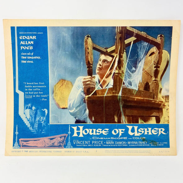 1960 House Of Usher  Lobby Card Movie Poster No.2