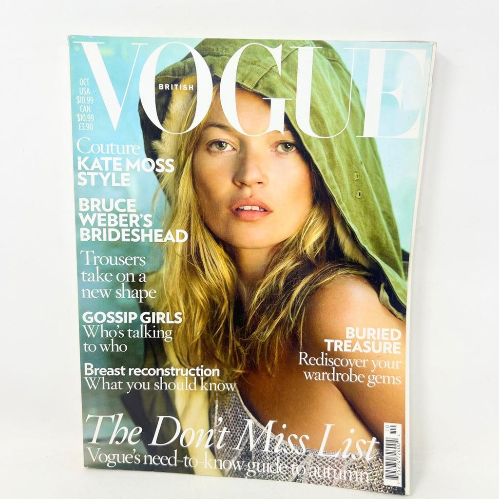 Vogue UK Oct 2008 British Original Fashion Magazine cover: Kate Moss
