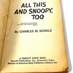All This And Snoopy Too By Charles M. Schulz Book