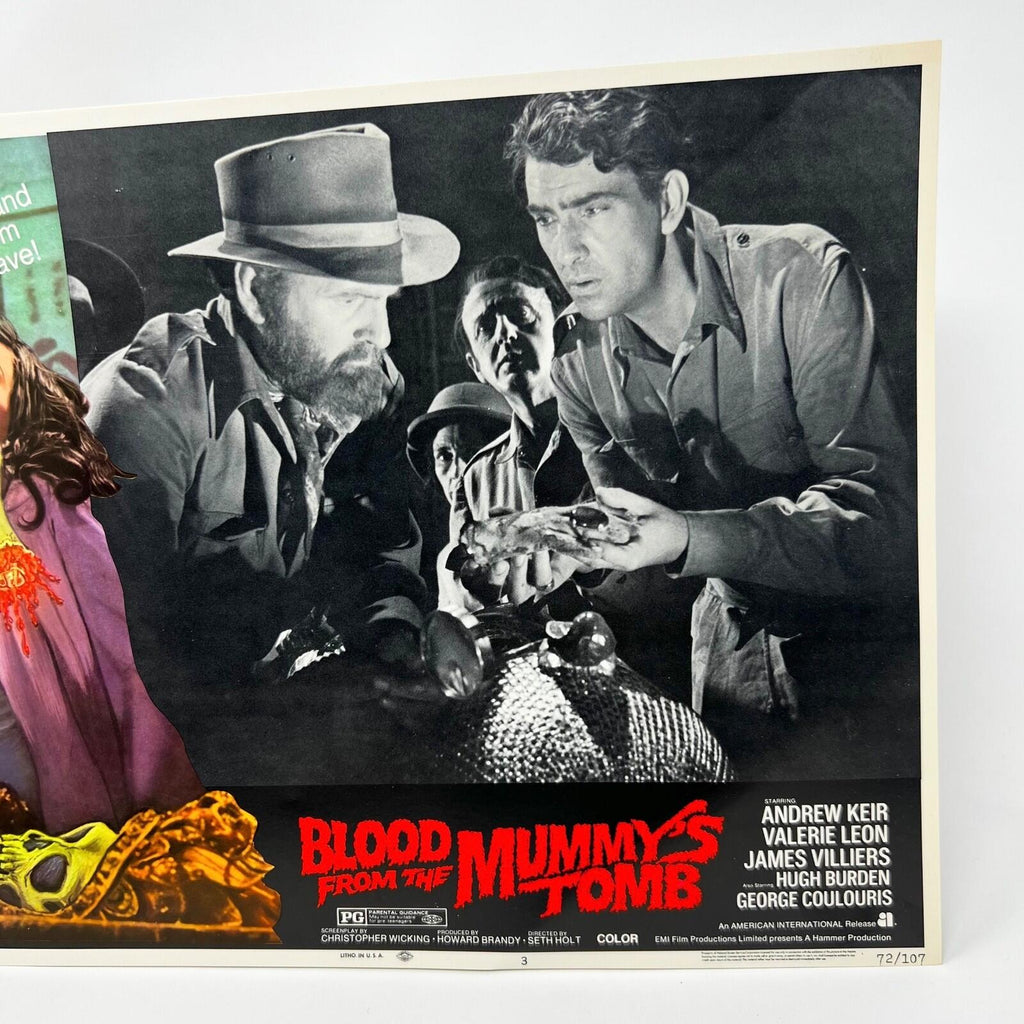 1972 Blood From The Mummy's Tomb Lobby Card Poster #3 Andrew Keir Valerie Leon