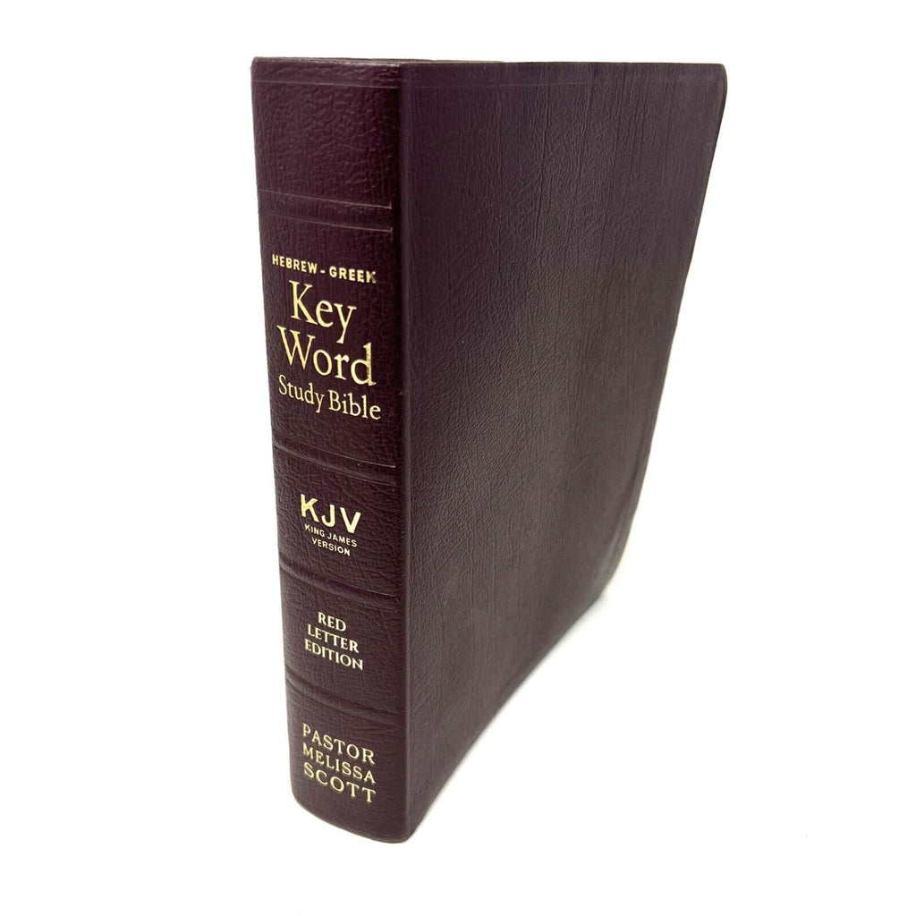 The Hebrew-Greek Key Word Study Bible: KJV Edition, Burgundy Genuine Leather (Ke
