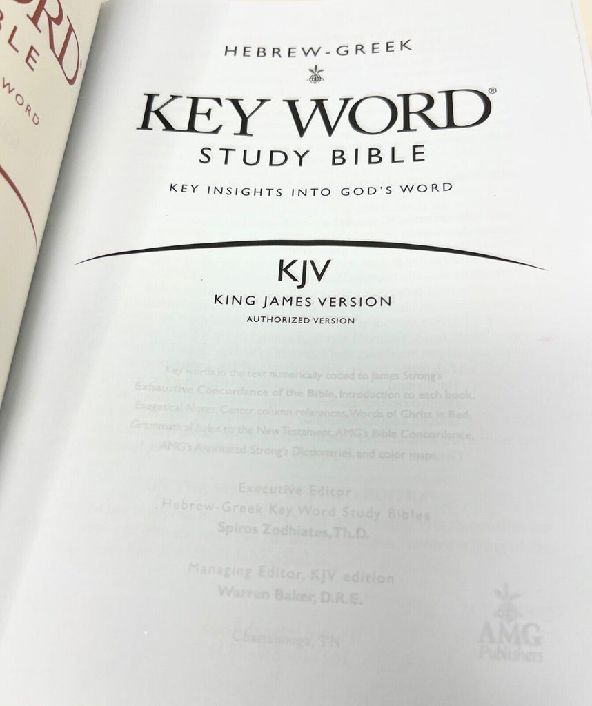 The Hebrew-Greek Key Word Study Bible: KJV Edition, Burgundy Genuine Leather (Ke