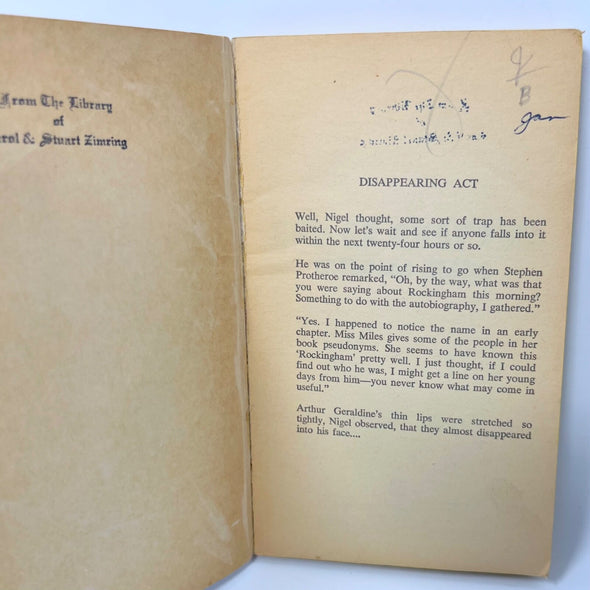 1957 A Nigel Strangeways Mystery:   End of Chapter Nicholas Blake Berkley