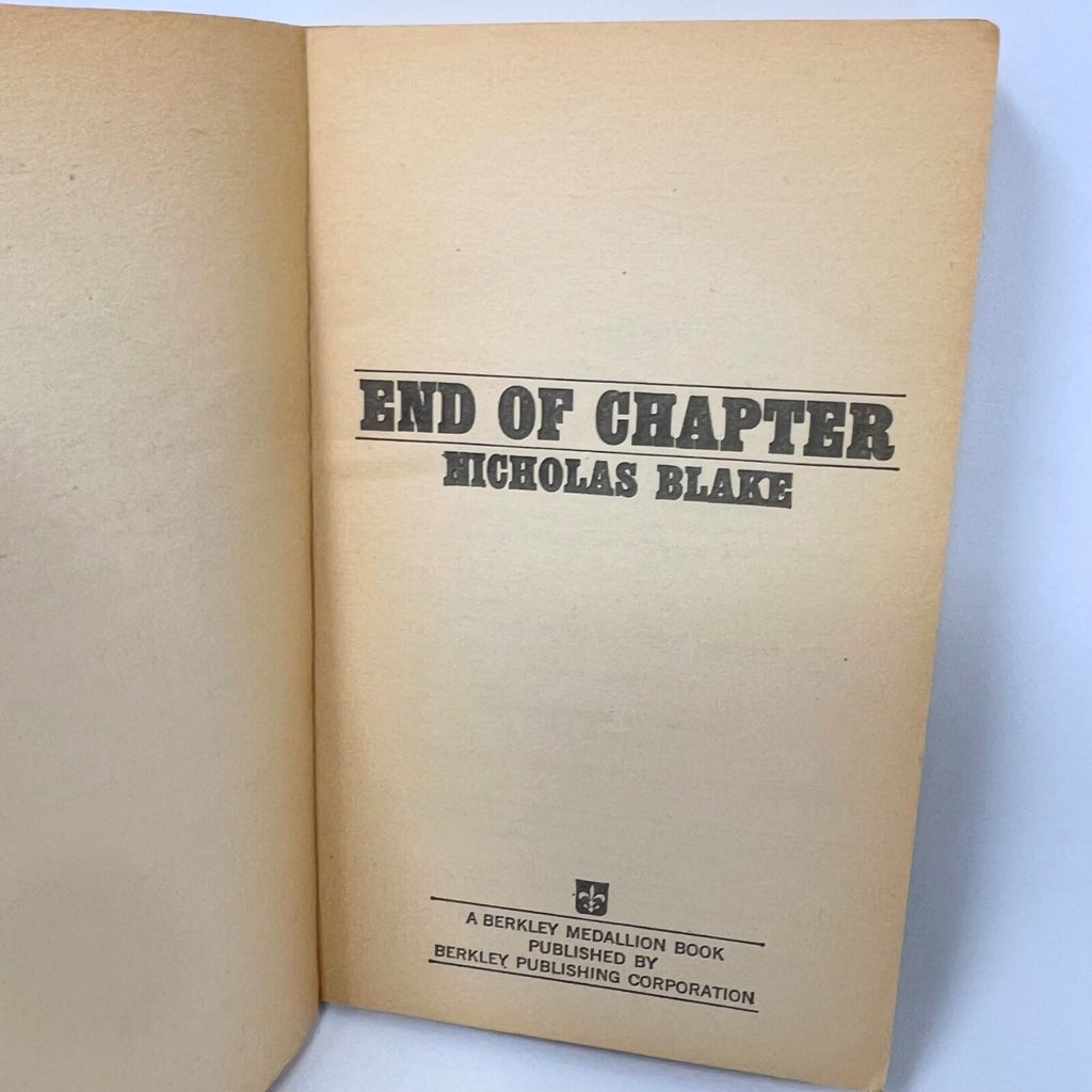 1957 A Nigel Strangeways Mystery:   End of Chapter Nicholas Blake Berkley