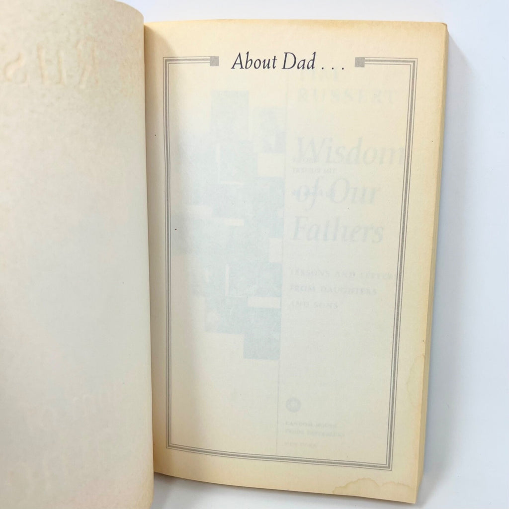 WISDOM OF OUR FATHERS by Tim Russert