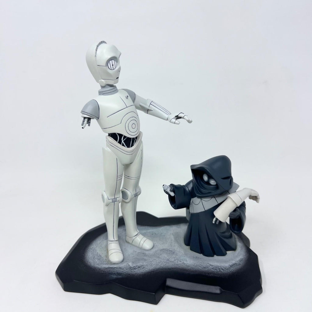 GENTLE GIANT STAR WARS ANIMATED C-3PO STATUE JAWA BLACK AND WHITE NEW RARE PROMO