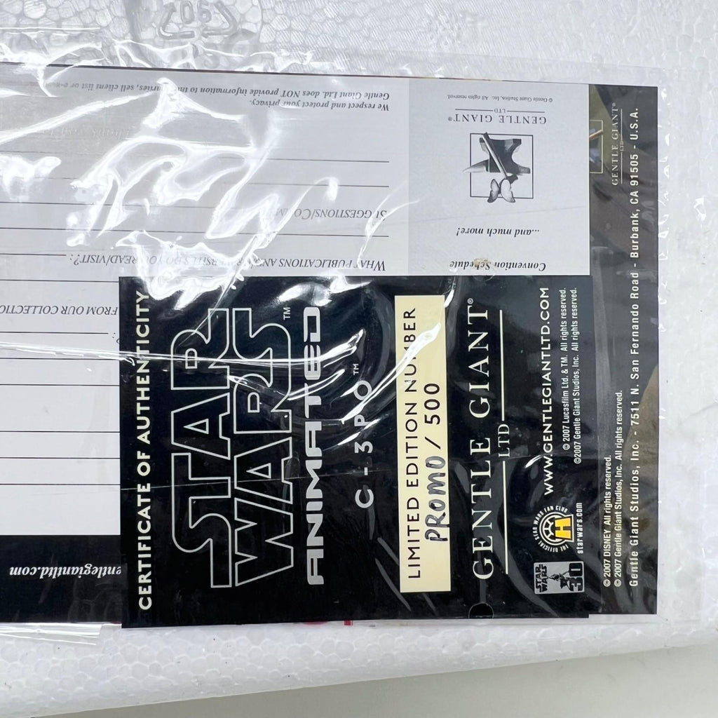 GENTLE GIANT STAR WARS ANIMATED C-3PO STATUE JAWA BLACK AND WHITE NEW RARE PROMO