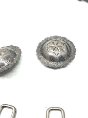 vintage Silver Fleming Horse Western Show Bit Copper Roller Equine Ring Snuffle