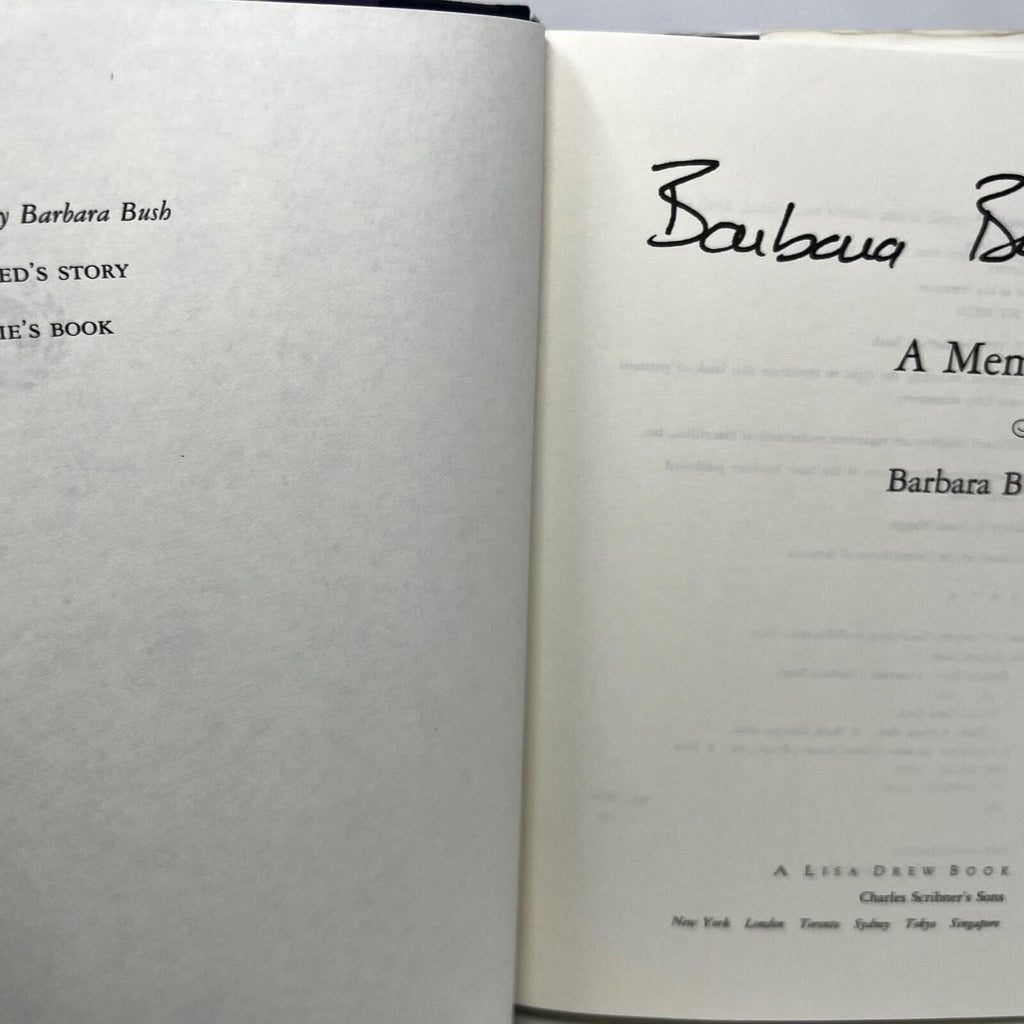 1994 Barbara Bush A Memoir Hardcover Book