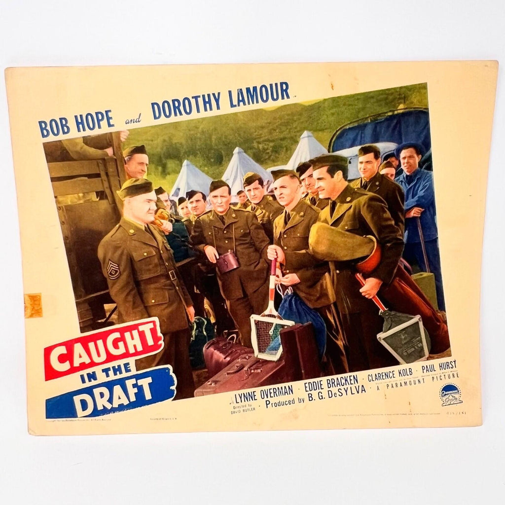Caught In The Draft Vintage Movie Lobby Card (d) Bob Hope Dorothy Lamour