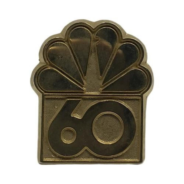 Vintage NBC Peacock 60 Lapel Gold Collectible Pin