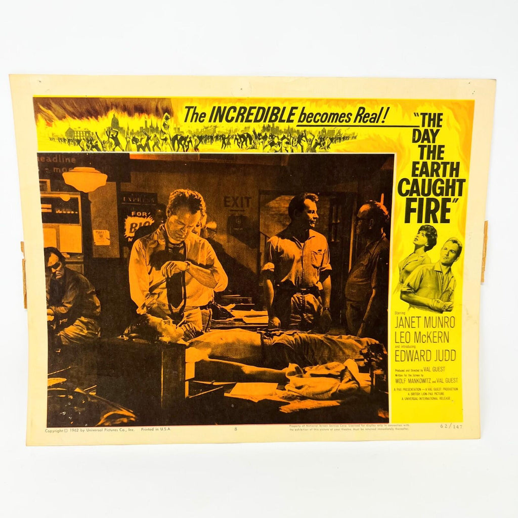1962 The Day The Earth Cought Fire Collectible movie Lobby Cards set of 8