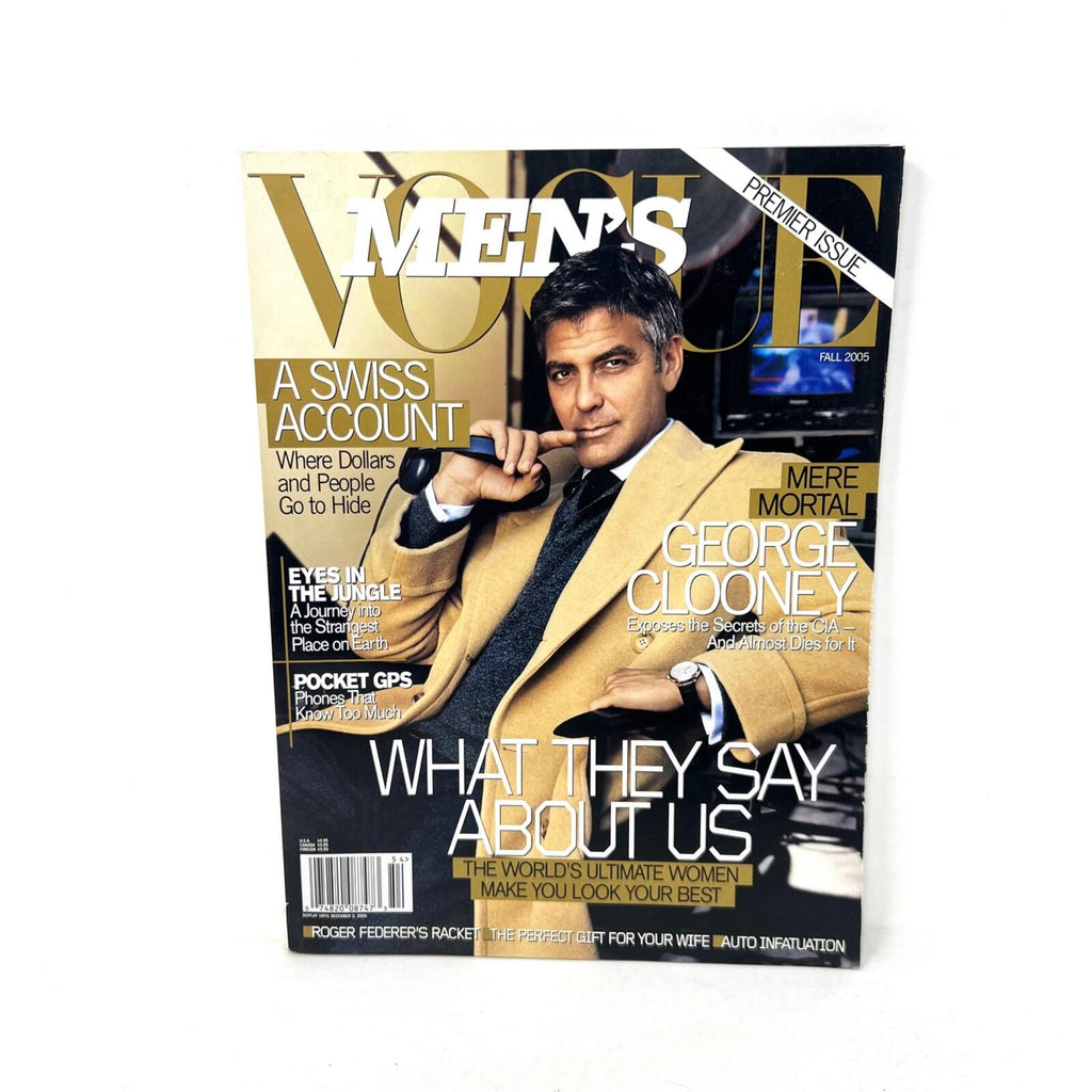 Men's Vogue Magazine 2005 Fall George Clooney Premier Issue Mario Testino
