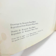 Drawings by Kenneth Paul Block Folder Pierre Cardin Christian Dior YSL