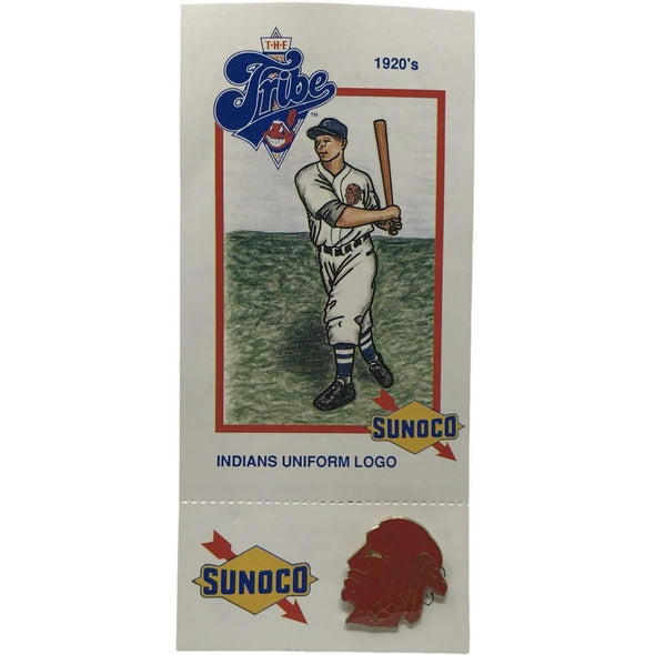 1920's Vintage Sunoco Cleveland Indians The Tribe Indians Logo Enamel Pin