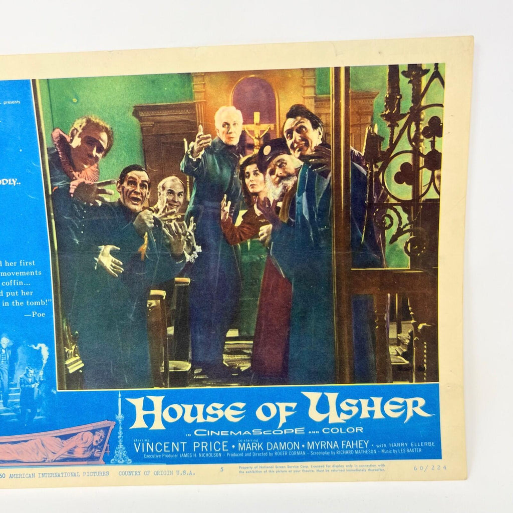 1960 House Of Usher  Lobby Card Movie Poster No.5