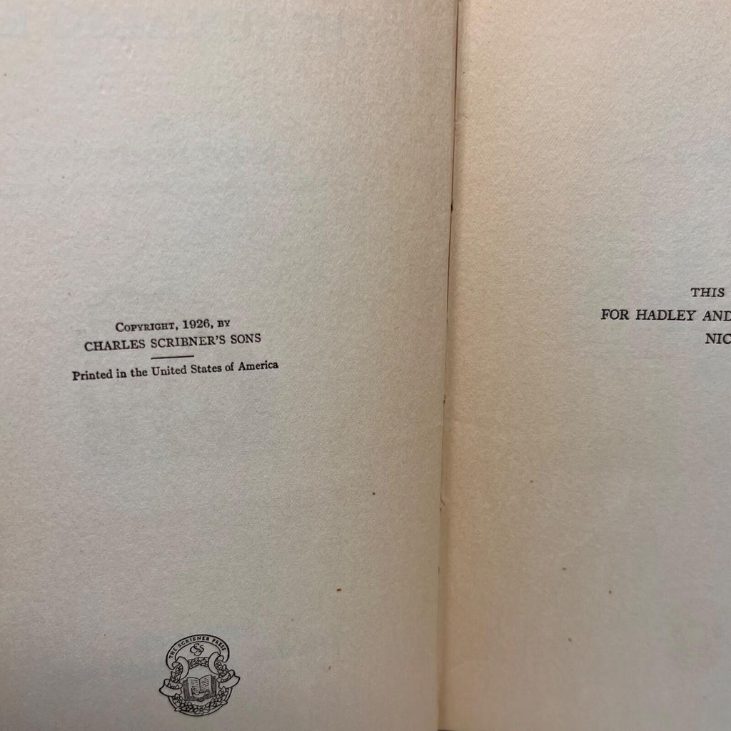 1926 /1927 The Sun also Rises  Ernest Hemingway First Edition