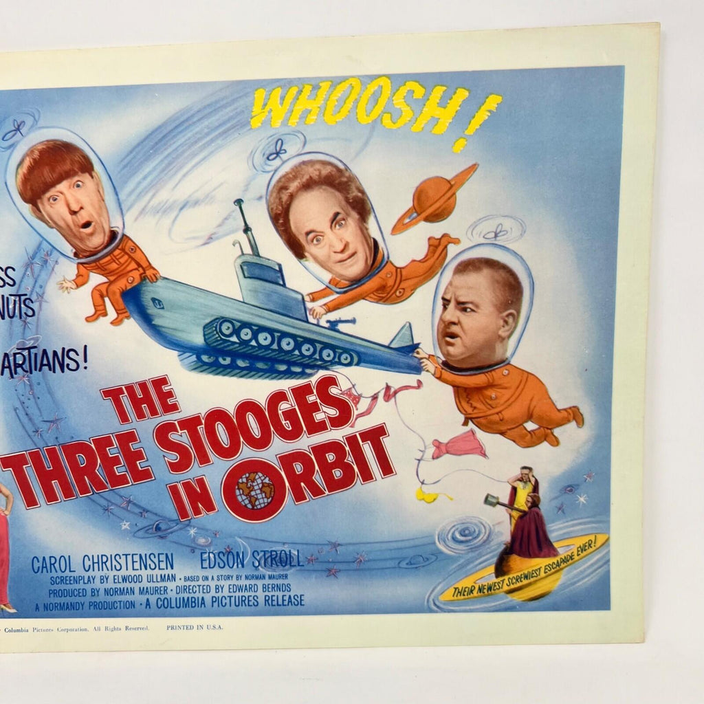 1962 The Three Stoogers In Orbit Collectible Movie Lobby Card (a)
