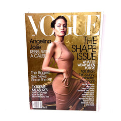 VOGUE Magazine April  2002 Angelina Jolie The Shape Issue