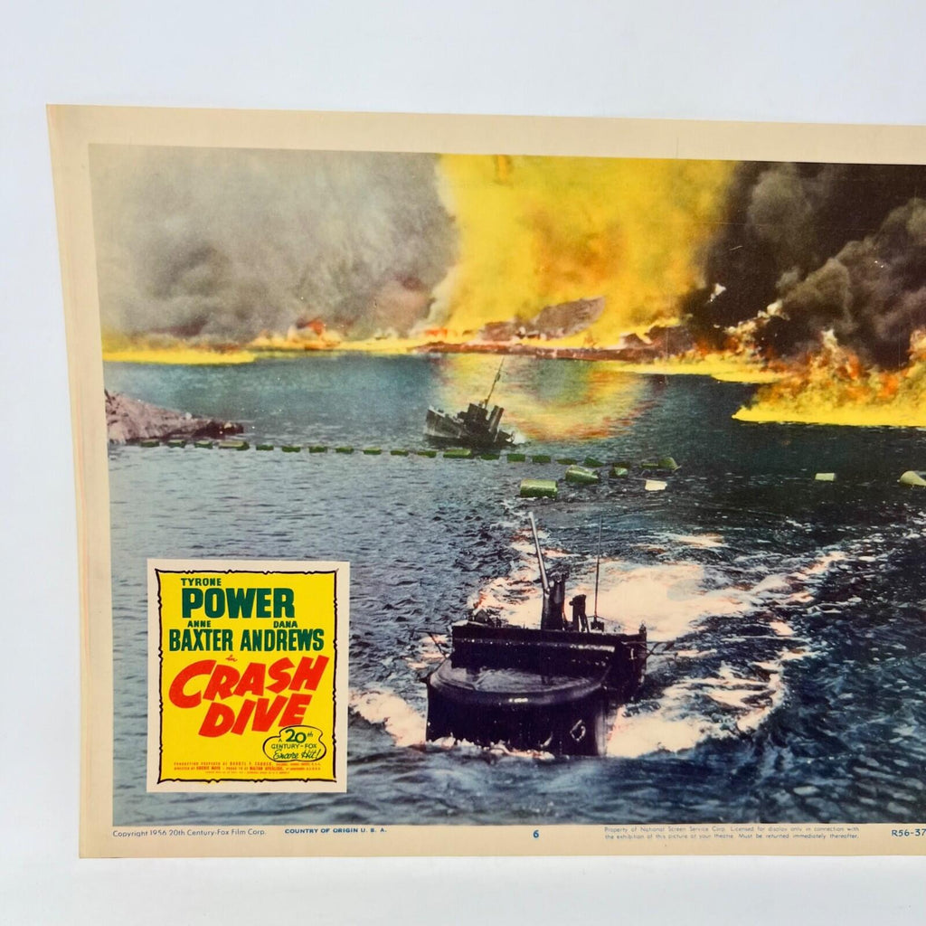 1956 Crash Dive Movie Lobby Card Poster No.6