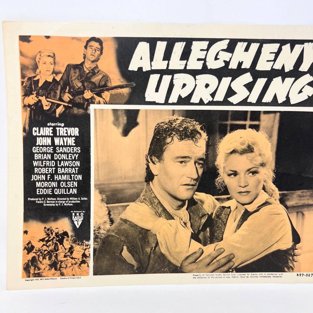 1957 Allegheny Uprising Original Movie Lobby Card Claire Trevor John Wayne a