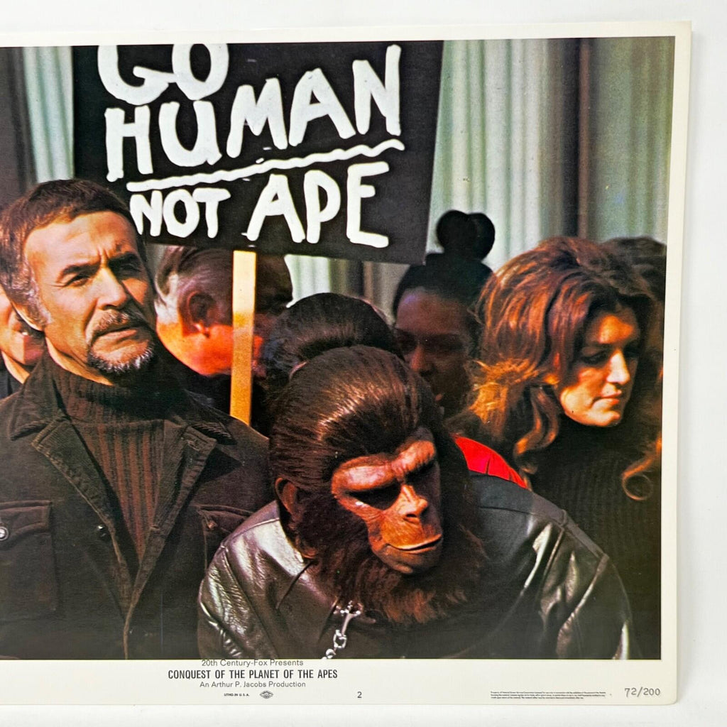 1972 Conquest of The Planet Of The Apes Collectible movie Lobby Card No.2