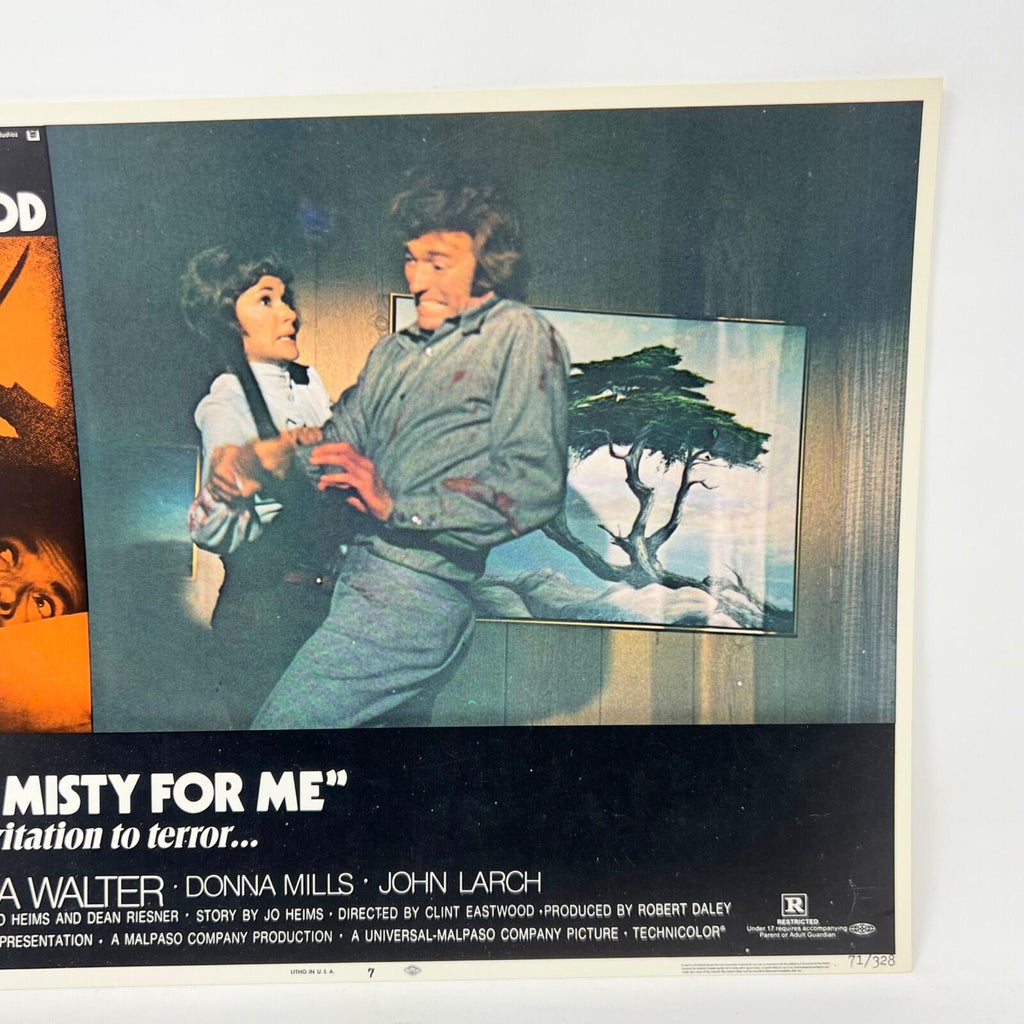 1971 Clint Eastwood Play Misty For Me Collectible Movie Lobby Card No.7