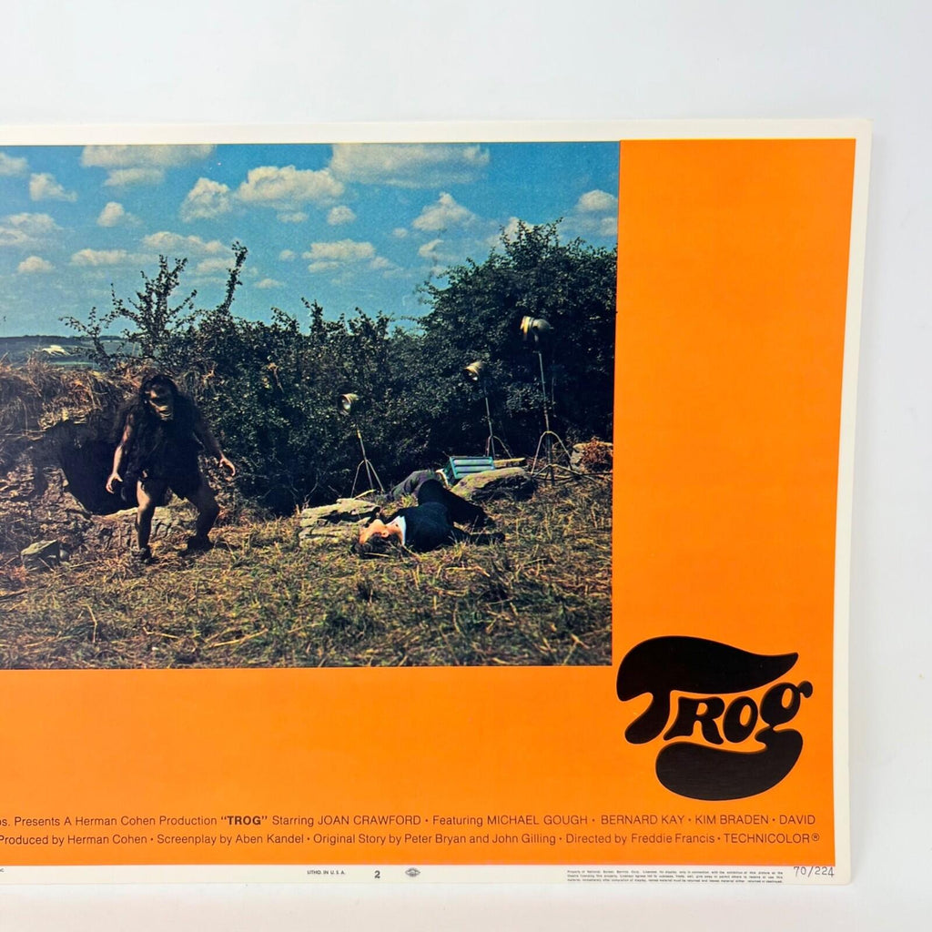 1970 Trog Collectible Movie Lobby Card No.2 Warner Bros. a Herman Hohen