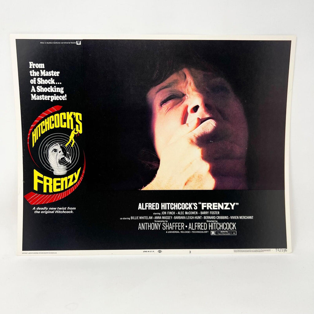 Alfred Hitchcoks Frenzy Collectible movie Lobby Card set of 8