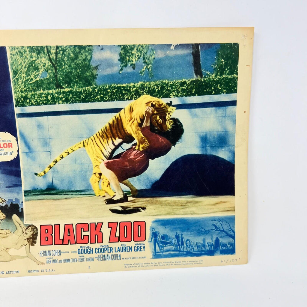 1963 Black Zoo Vintage Movie Lobby Card No.5