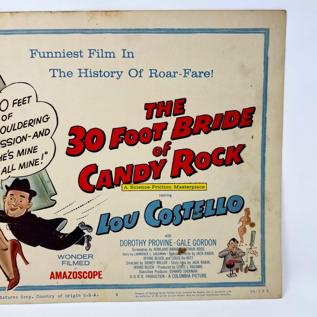 1959 The 30 Foot Bride Of Candy Rock Collectible movie Lobby Card No.1