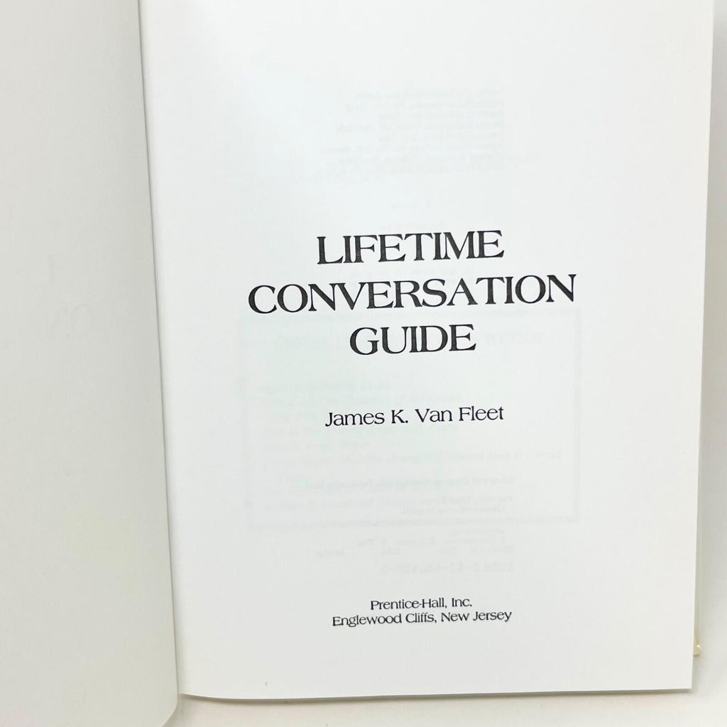 Lifetime Conversation Guide by James K. Van Fleet (1984, Hardcover)