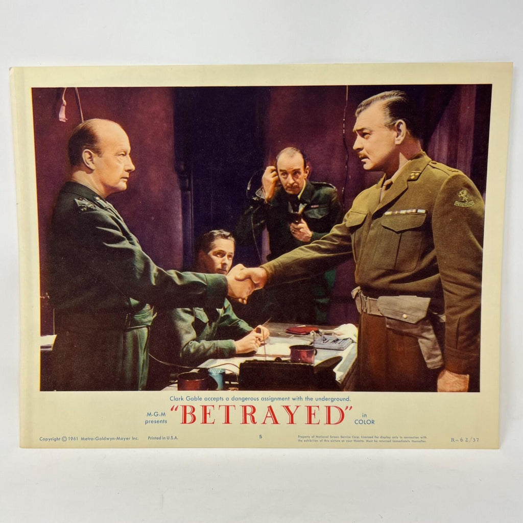 1962 Betrayed Lobby Card Movie Poster No.5