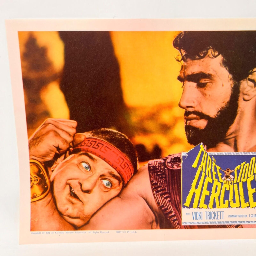 The Three Stooges Meet Hercules Original Movie Lobby Card (b)