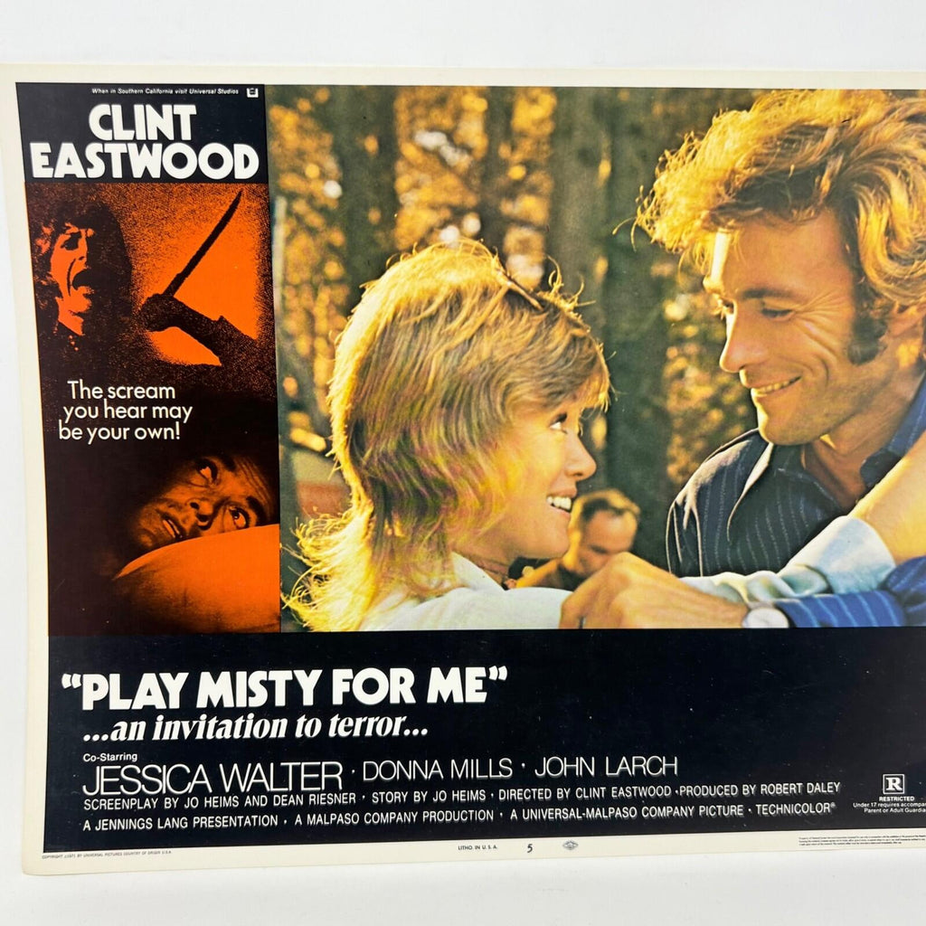 1971 Clint Eastwood Play Misty For Me Collectible Movie Lobby Card No.5
