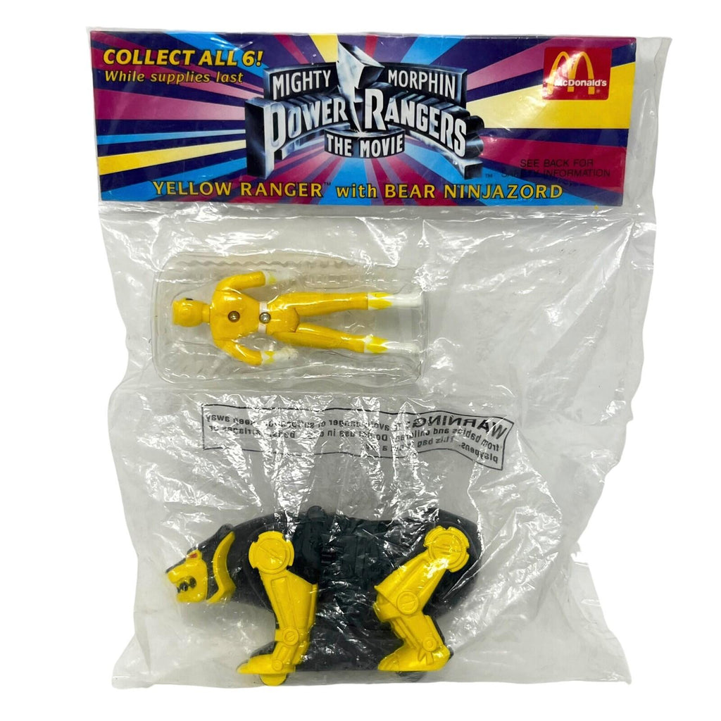 McDonalds Happy Meal Mighty Morphin Power Rangers Yellow Ranger W Bear Ninjazord