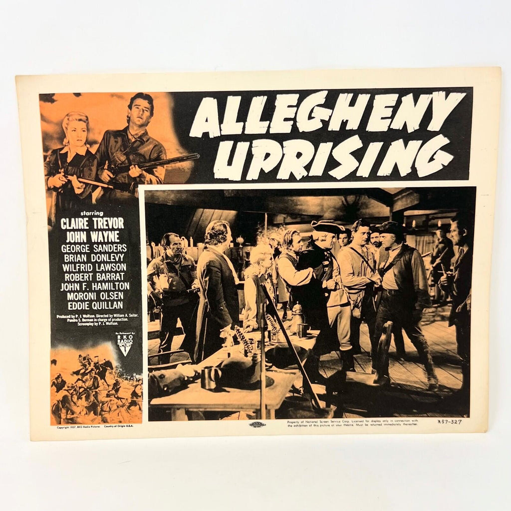 1957 Allegheny Uprising Original Movie Lobby Card Claire Trevor John Wayne b