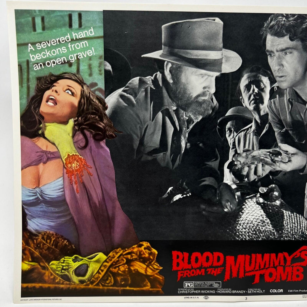 1972 Blood From The Mummy's Tomb Lobby Card Poster #3 Andrew Keir Valerie Leon