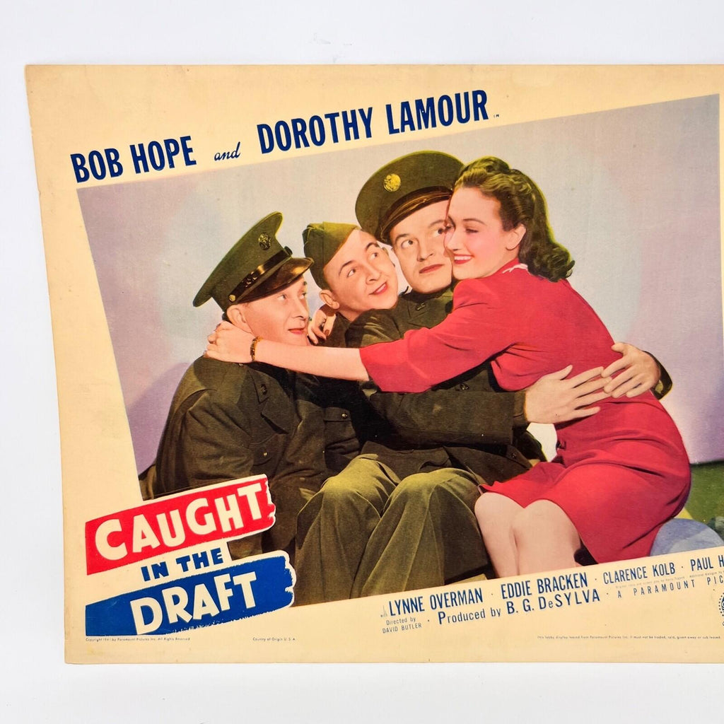Caught In The Draft Vintage Movie Lobby Card (b) Bob Hope Dorothy Lamour